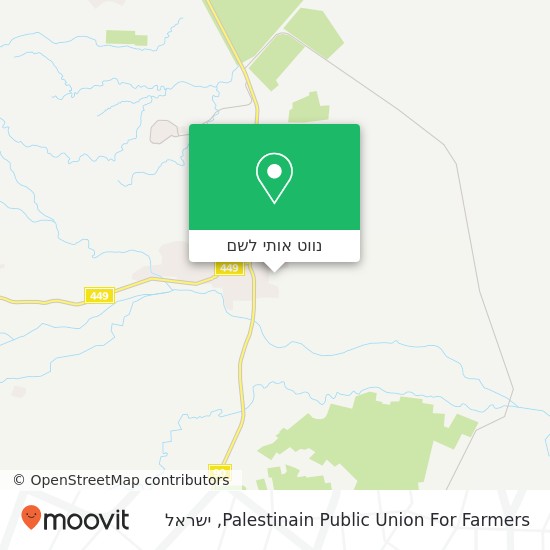 מפת Palestinain Public Union For Farmers