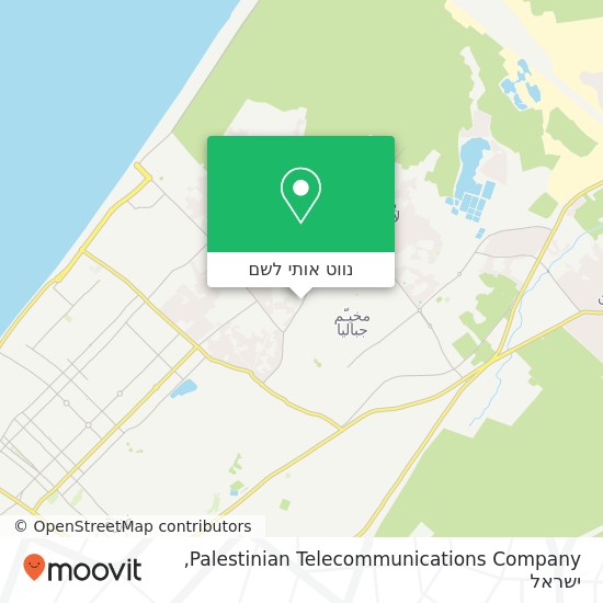 מפת Palestinian Telecommunications Company