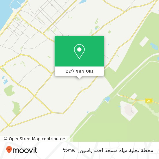 מפת محطة تحلية مياه مسجد احمد ياسين