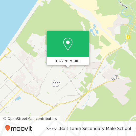 מפת Bait Lahia Secondary Male School