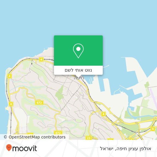 מפת אולפן עציון חיפה