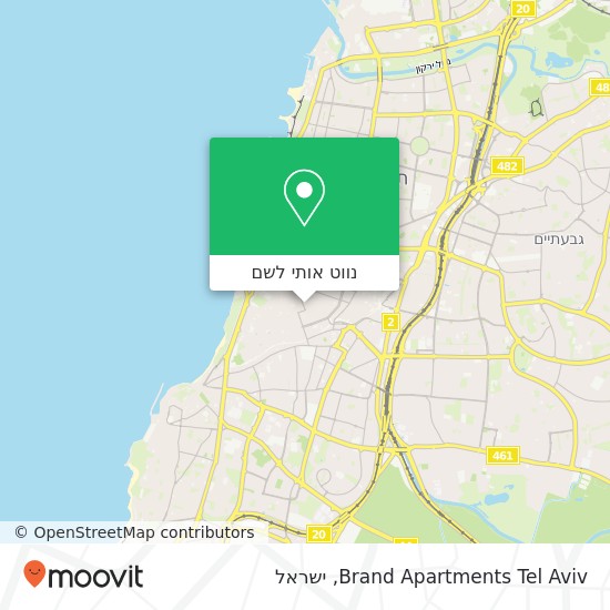 מפת Brand Apartments Tel Aviv