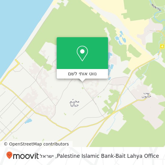 מפת Palestine Islamic Bank-Bait Lahya Office