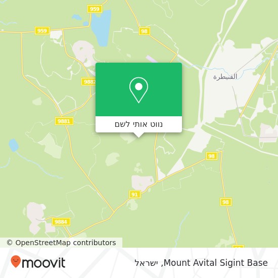 מפת Mount Avital Sigint Base