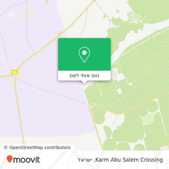 מפת Karm Abu Salem Crossing