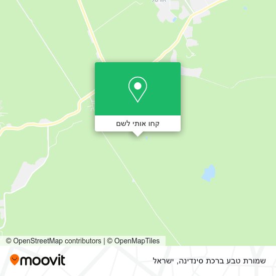 מפת שמורת טבע ברכת סינדינה