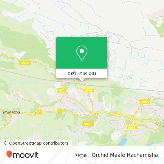מפת Orchid Maale Hachamisha