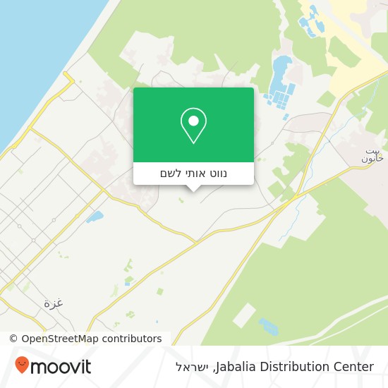מפת Jabalia Distribution Center
