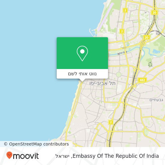 מפת Embassy Of The Republic Of India