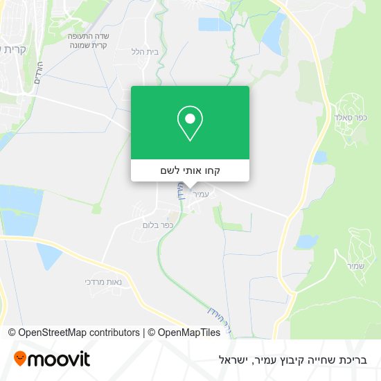 מפת בריכת שחייה קיבוץ עמיר