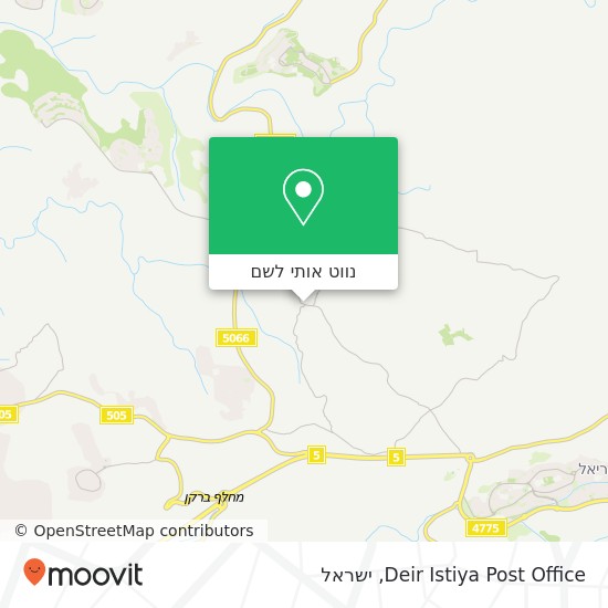 מפת Deir Istiya Post Office