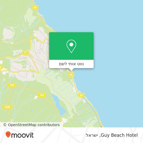 מפת Guy Beach Hotel