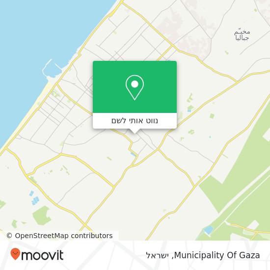 מפת Municipality Of Gaza