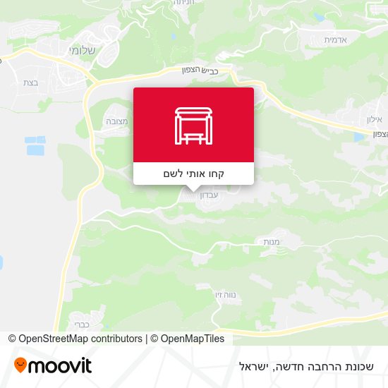 מפת שכונת הרחבה חדשה
