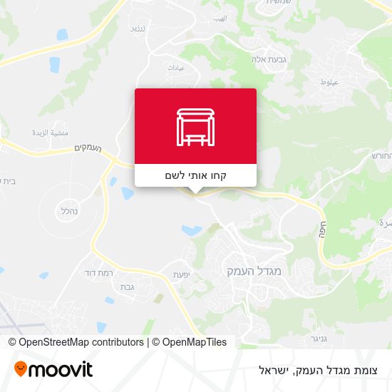 מפת צומת מגדל העמק