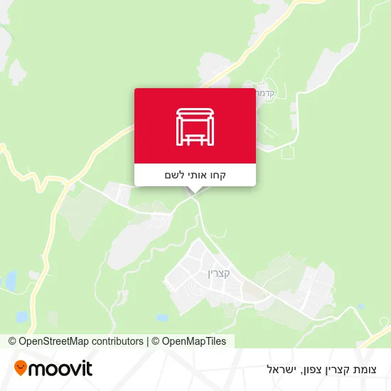 מפת צומת קצרין צפון