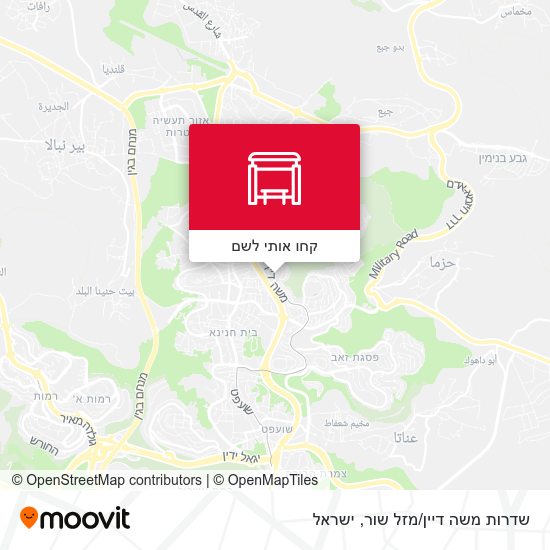 מפת שדרות משה דיין/מזל שור