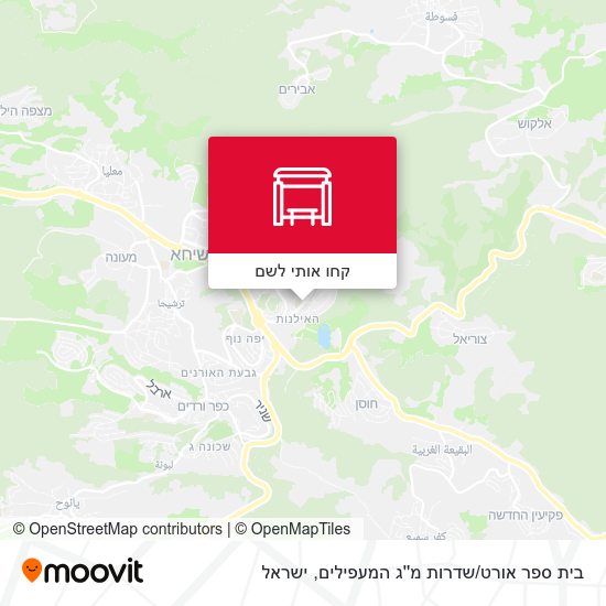 מפת בית ספר אורט / שדרות מ''ג המעפילים