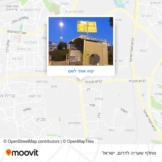מפת מחלף שעריה לדרום