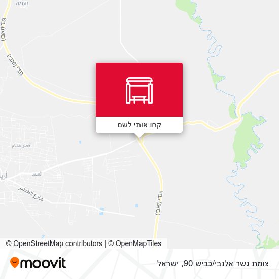 מפת צומת גשר אלנבי/כביש 90