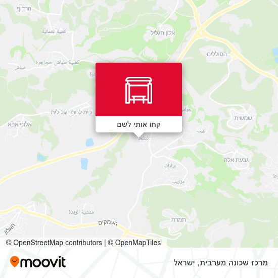 מפת מרכז שכונה מערבית