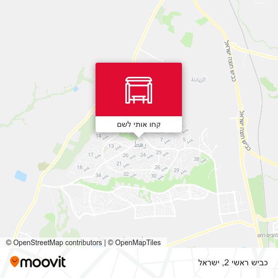 מפת כביש ראשי 2
