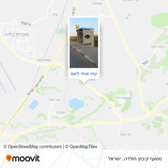 מפת מסעף קיבוץ חולדה