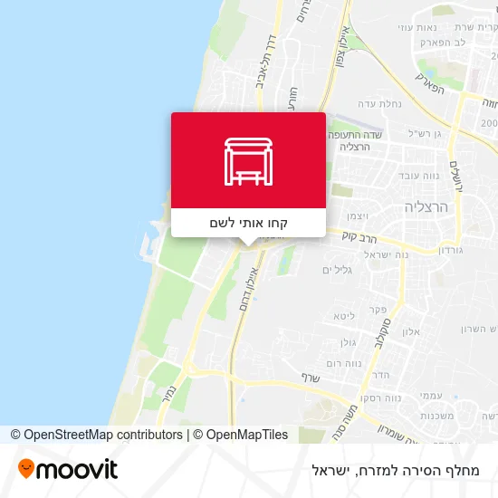 מפת מחלף הסירה למזרח