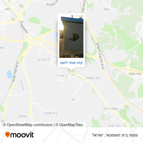 מפת צומת בית חשמונאי