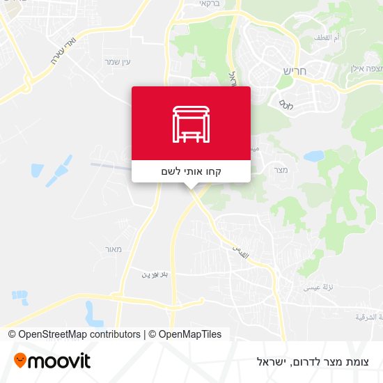 מפת צומת מצר לדרום