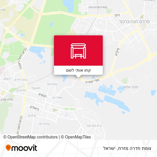 מפת צומת חדרה מזרח