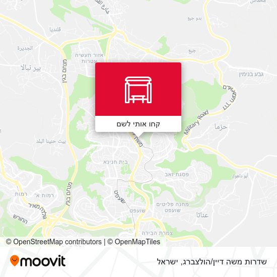 מפת שדרות משה דיין/הולצברג