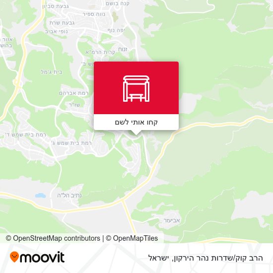 מפת הרב קוק/שדרות נהר הירקון