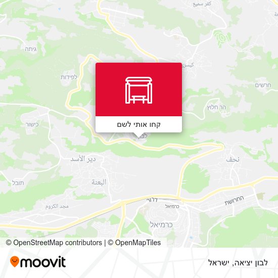 מפת לבון יציאה