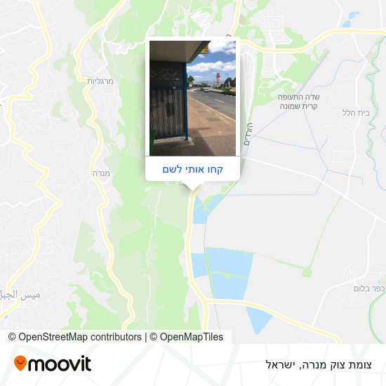 מפת צומת צוק מנרה