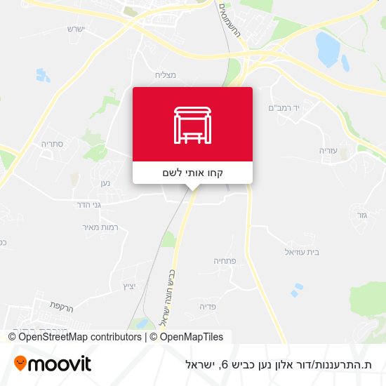 מפת ת.התרעננות/דור אלון נען כביש 6