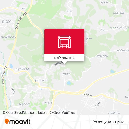 מפת הגפן התאנה