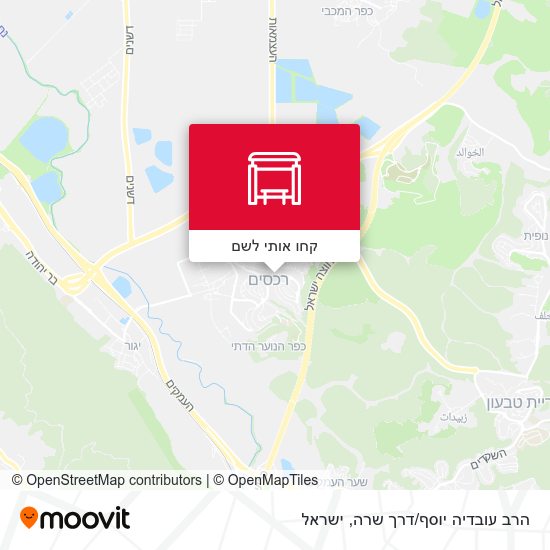 מפת הרב עובדיה יוסף/דרך שרה