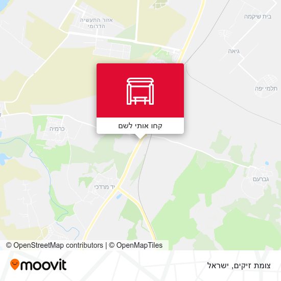 מפת צומת זיקים