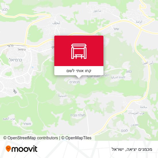 מפת מכמנים יציאה