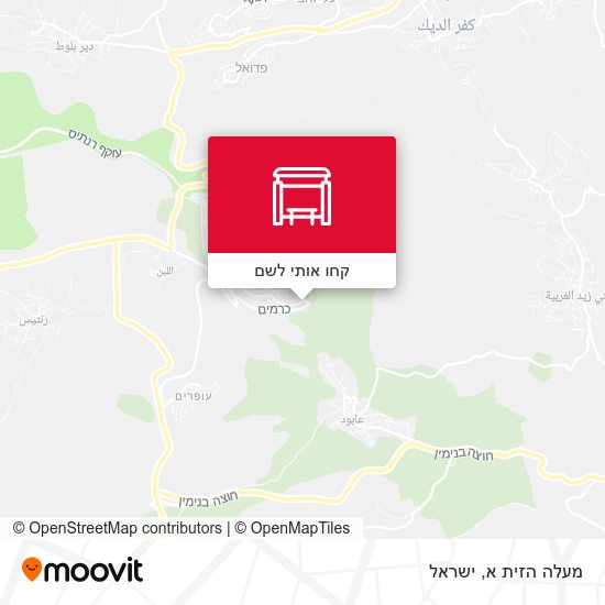 מפת מעלה הזית א