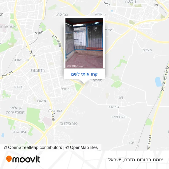 מפת צומת רחובות מזרח