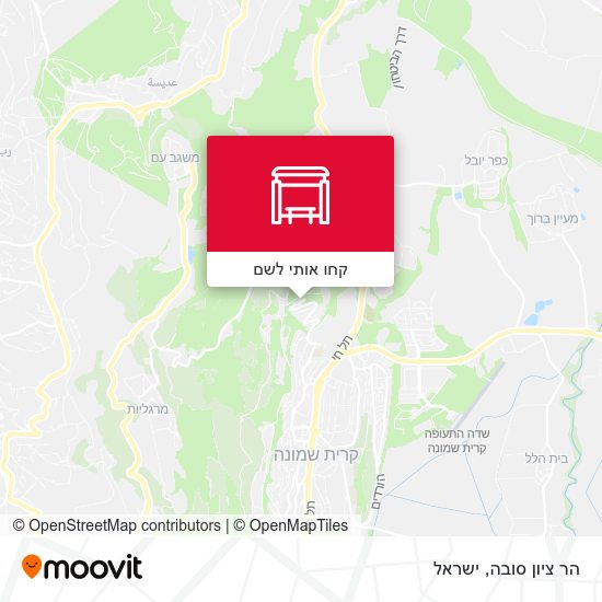 מפת הר ציון סובה