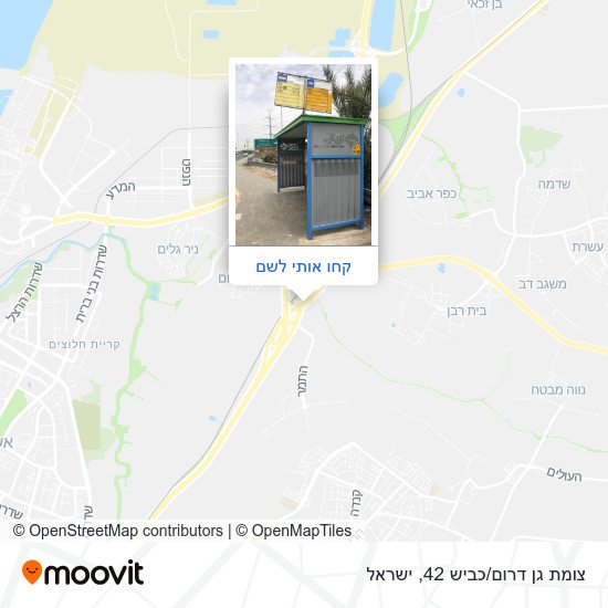 מפת צומת גן דרום/כביש 42