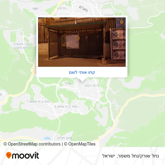 מפת נחל שורק/נחל משמר