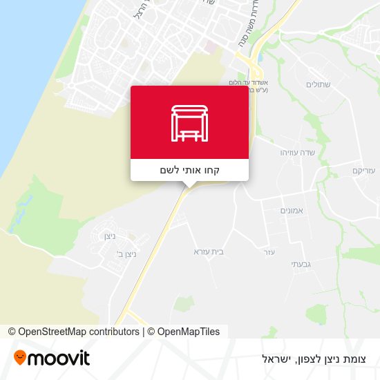 מפת צומת ניצן לצפון