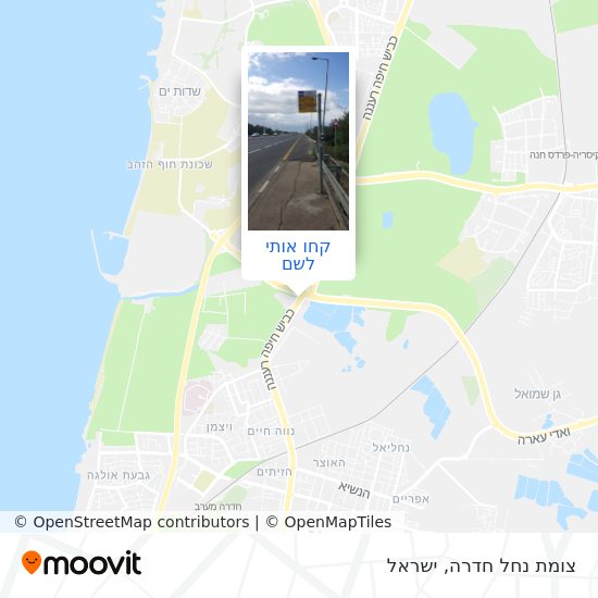 מפת צומת נחל חדרה