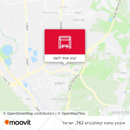 מפת איבטין טחנת קמח/כביש 762