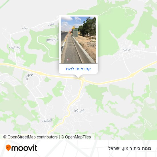 מפת צומת בית רימון