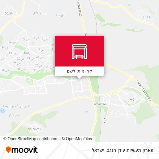 מפת פארק תעשיות עידן הנגב